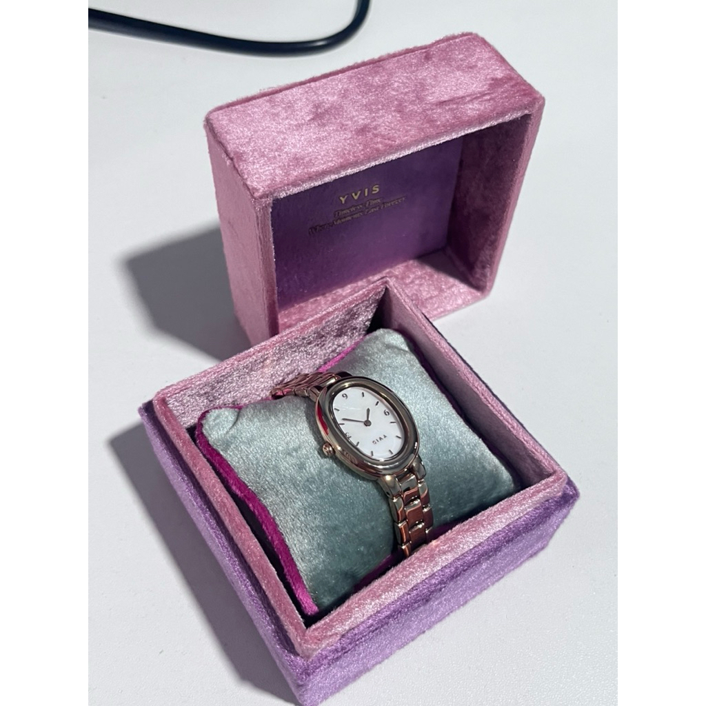 มือ2 นาฬิกา YVIS สีโรสโกล สแตนเลส ดีไซน์หรูหรา ขนาด 26 มม.