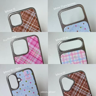 *มีแม่เหล็ก* Silver Edge Phone Case (เคสโทรศัพท์แม่เหล็กผิวด้าน ขอบเงิน) IP11-17PM : MOM Col. - SM,PLS!