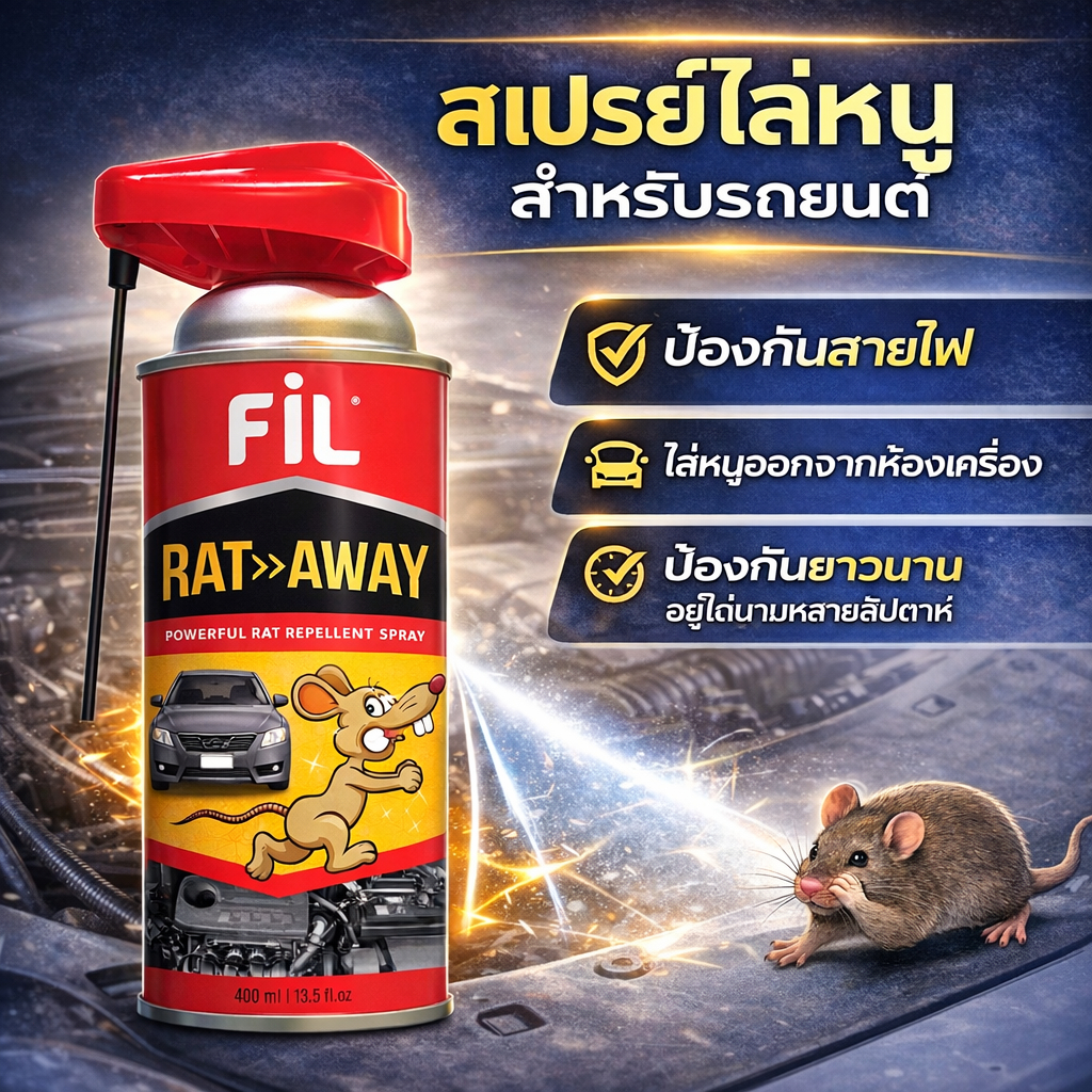 Fil Rat Away สเปรย์ไล่หนู ขนาด 400 ML.