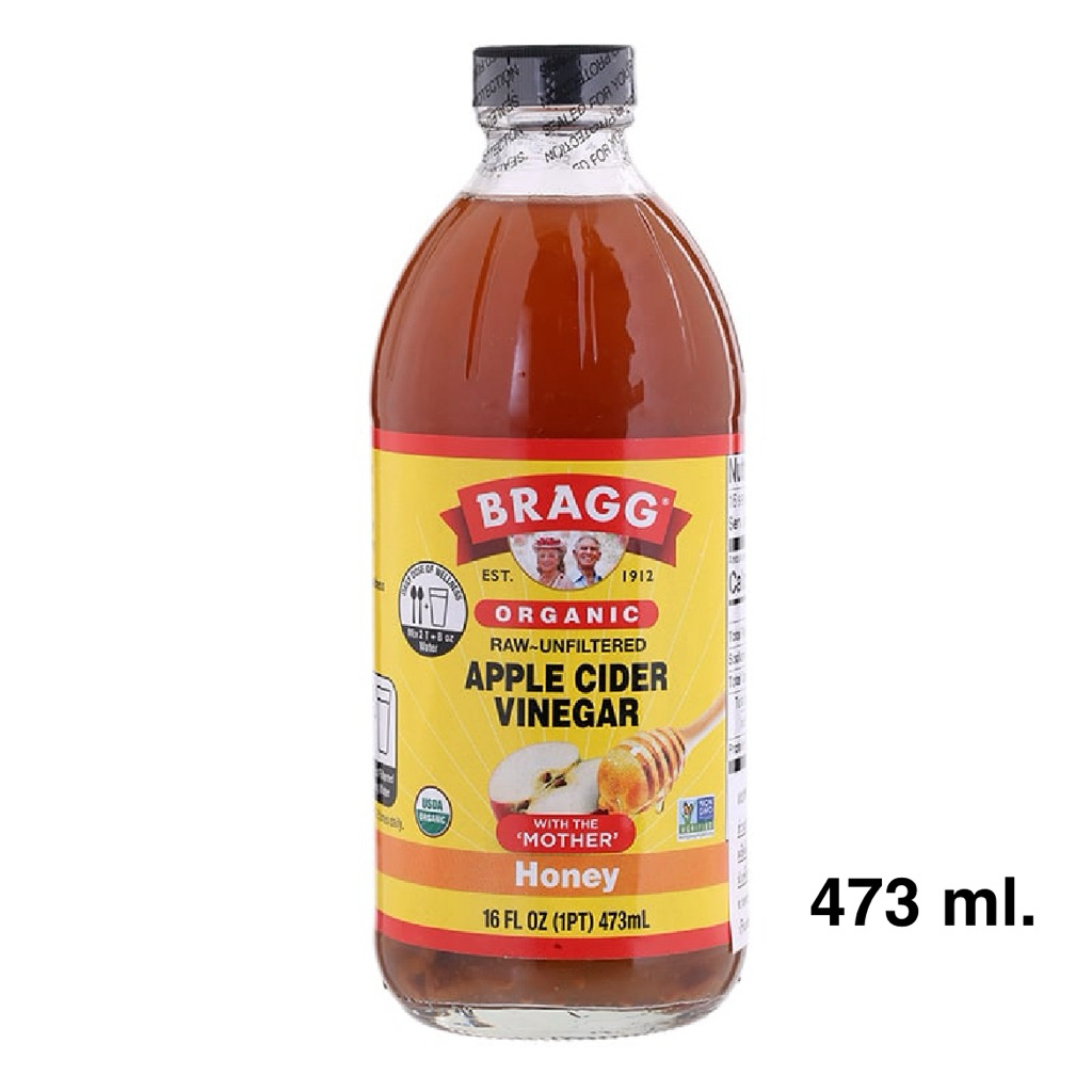 Bragg Raw Organic Apple Cider Vinegar Honey/Organic Apple Cider Vinegar Citrus Ginger 473ml/Apple Ci