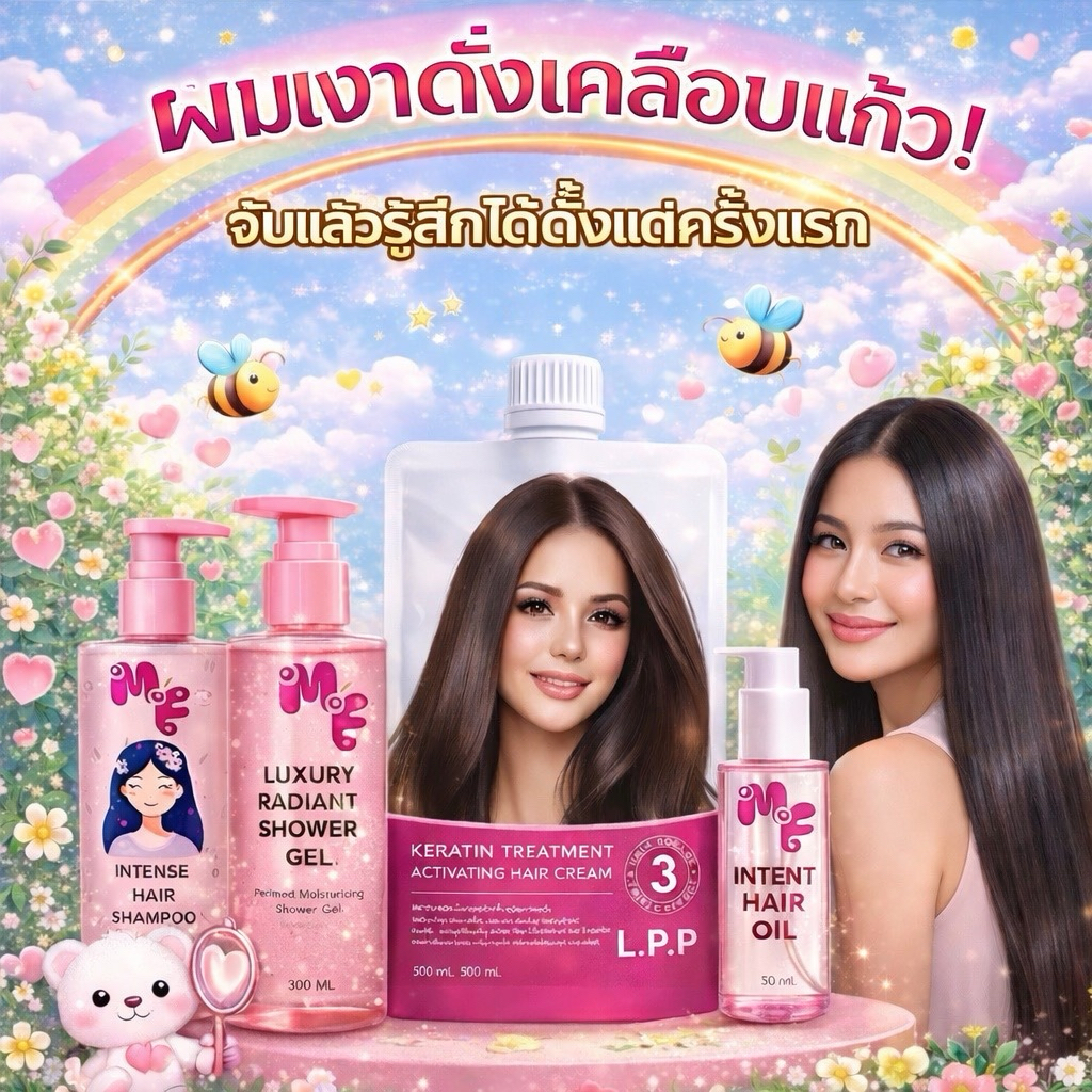 ที่สุดของ LPP ต้องMFเท่านั้น เคราตินสดเกรดพรีเมี่ยม ขนาดใหญ่530ml ผม บำรุง