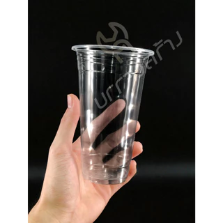 (ยกลัง1000ใบ) ปลาคราฟ แก้วน้ำเรียบใส 22 ออนซ์ ปาก 95 แก้วพลาสติก มี มอก.