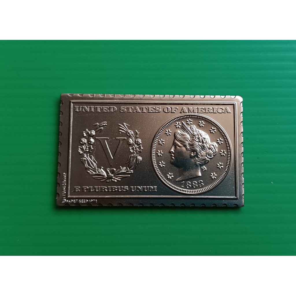 US Numistamp Medal Mort Reed  - Liberty 5 Cents Nickel 1883