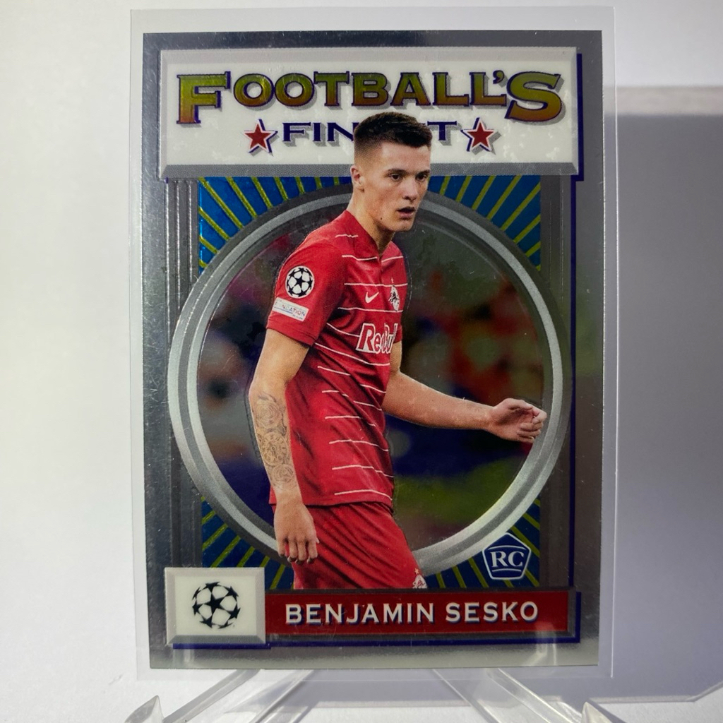 การ์ดนักฟุตบอล BENJAMIN SESKO, RC, SALZBURG, FOOTBALL'S, TOPPS FINEST 2022