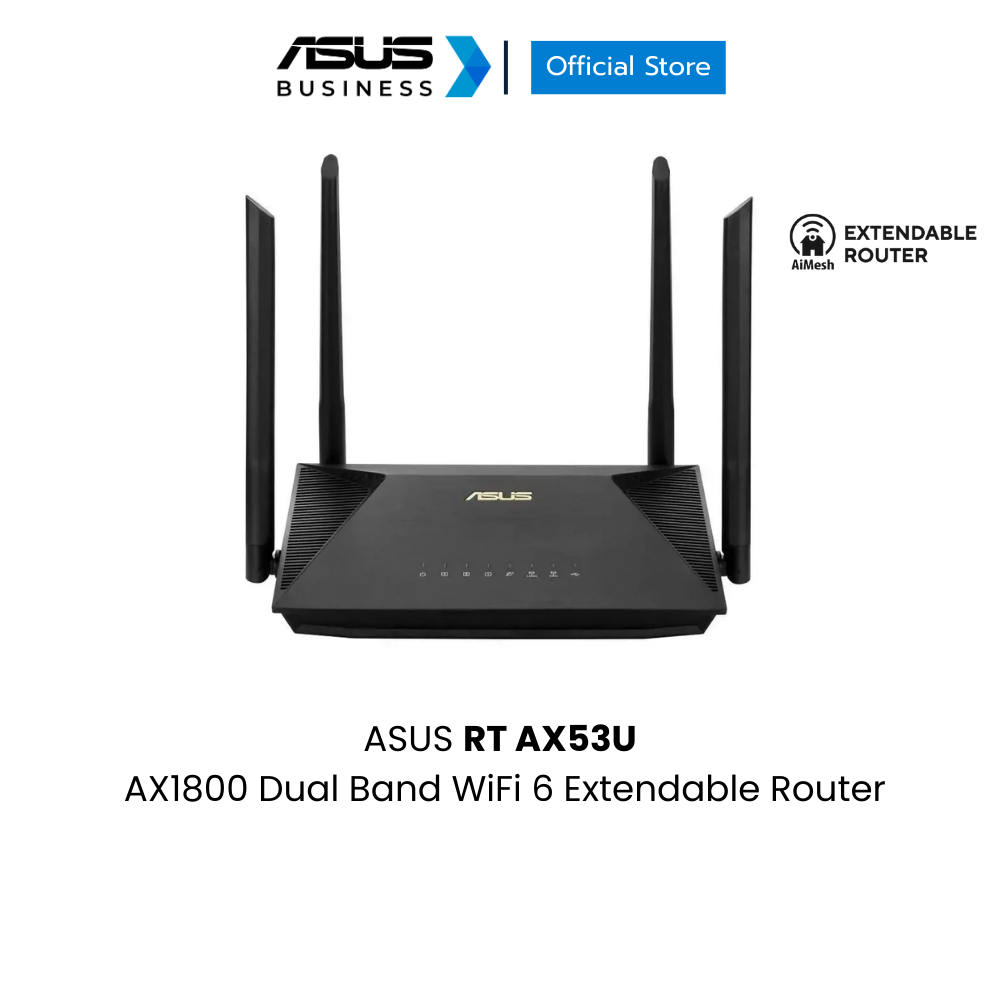 ASUS RT-AX53U (AX1800) Dual Band WiFi 6 Extendable Router
