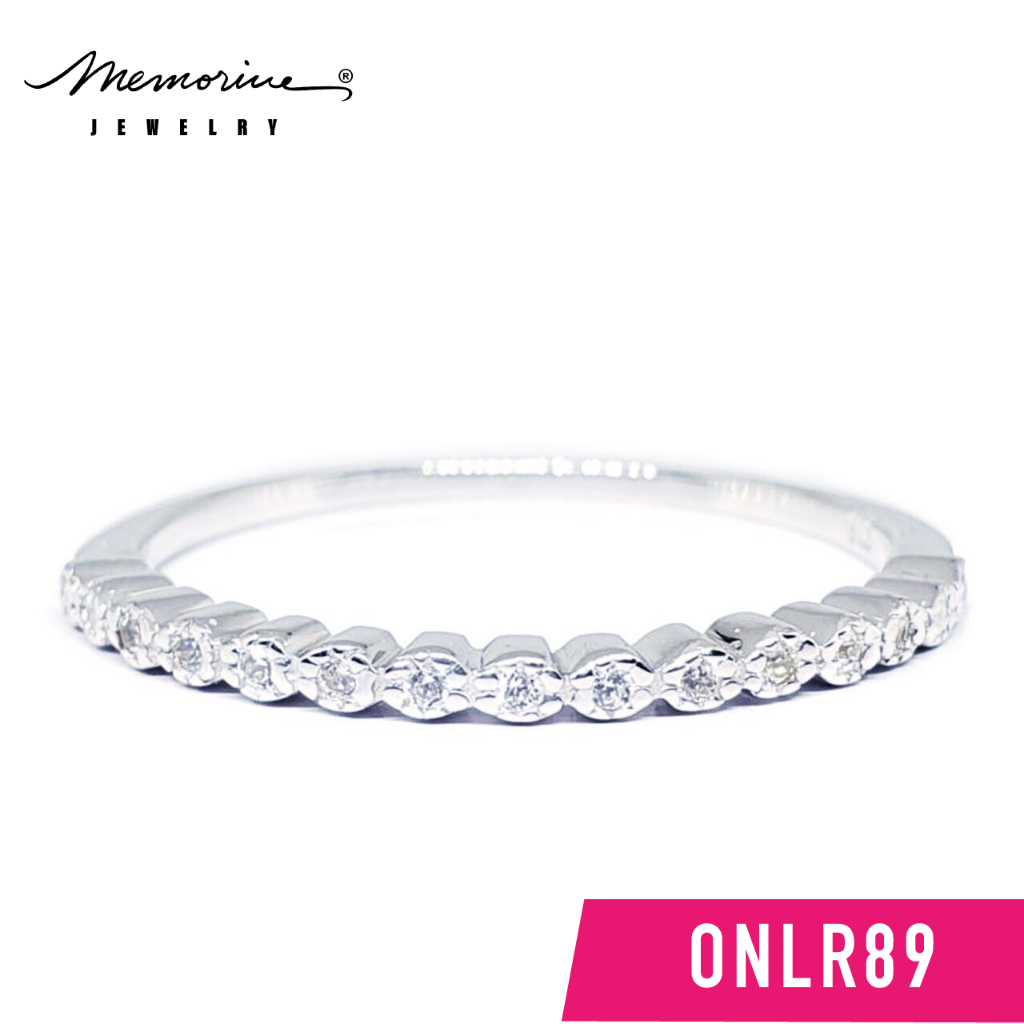 Memorine Jewelry แหวนเงินแท้ 925 ฝังเพชรสวิส (CZ) :  ONLR89
