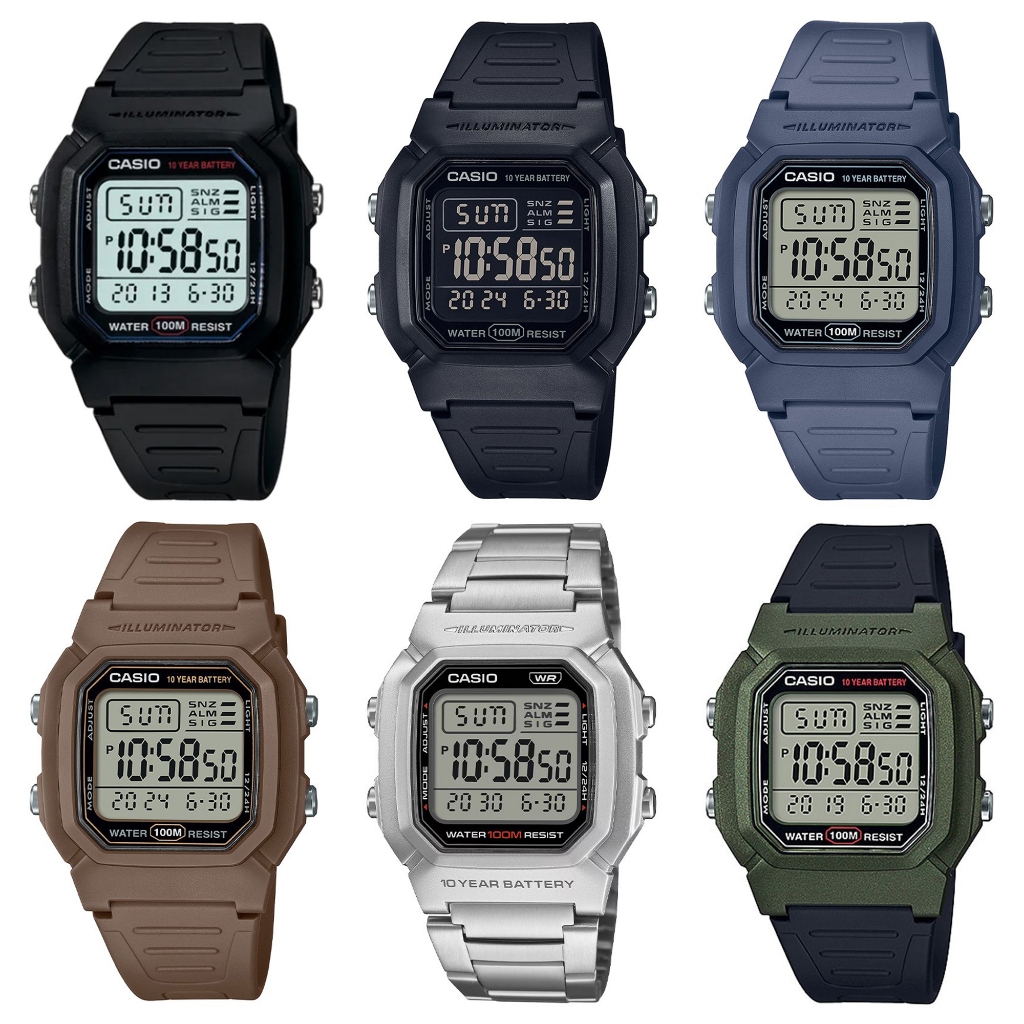 Casio Standard รุ่น W-800,W-800H,W-800HM,W-800HD (W-800H-1B,W-800H-2A,W-800H-5A,W-800HD-1A)