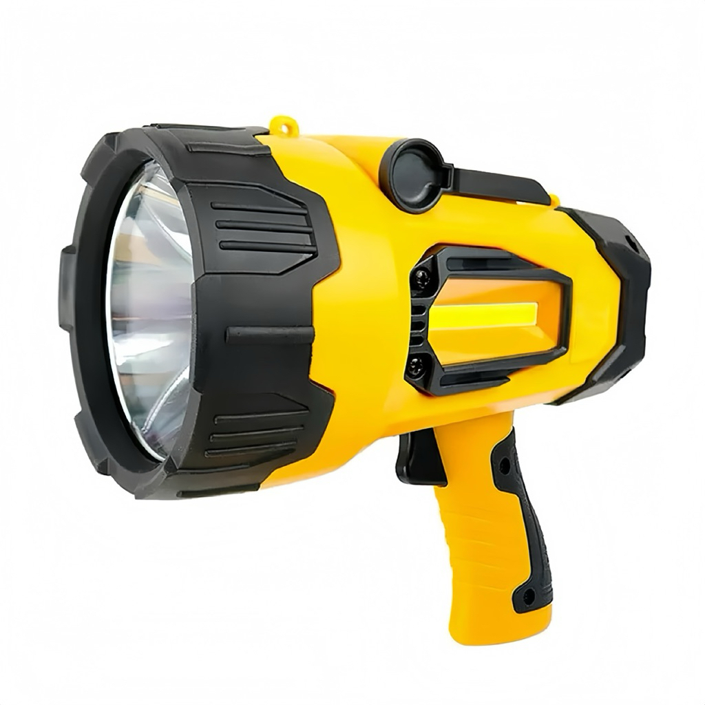 SearchLight Hy-7006 ไฟฉายสปอร์ตไลท์ทรงปืนความสว่าง หลอดCree XML-T6 800 Lumens ชาร์จในตัว เป็นพาวเวอร์แบงค์ชาร์จโทรศัพท์