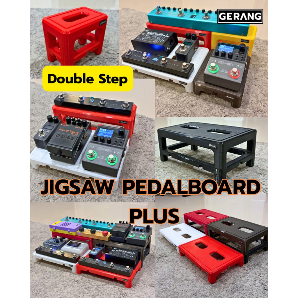 บอร์ดเอฟเฟคกีตาร์รุ่น Jigsaw Pedalboard Plus ประกอบร่วมกับรุ่นแรกเป็นบอร์ดใหญ่ได้