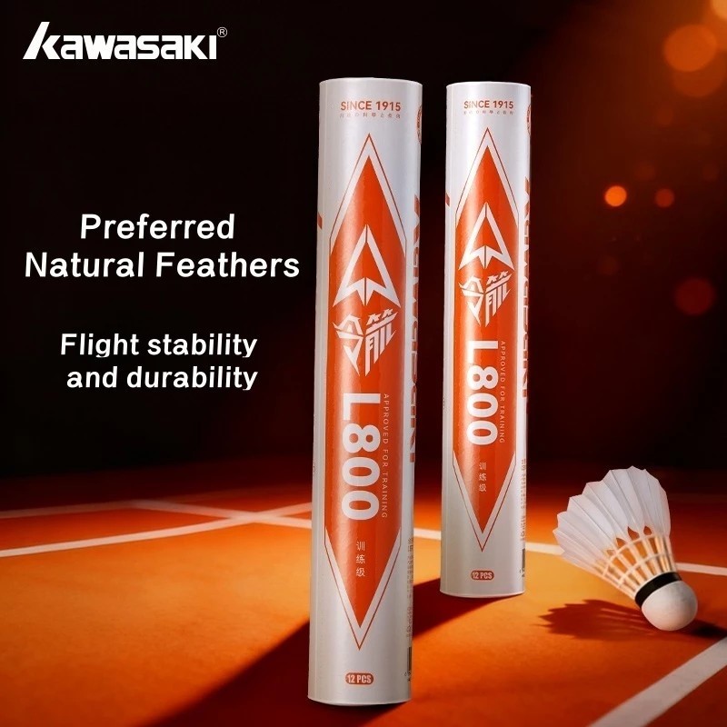 KAWASAKI ลูกขนไก่ รุ่น L800   (ขาว-ส้ม)