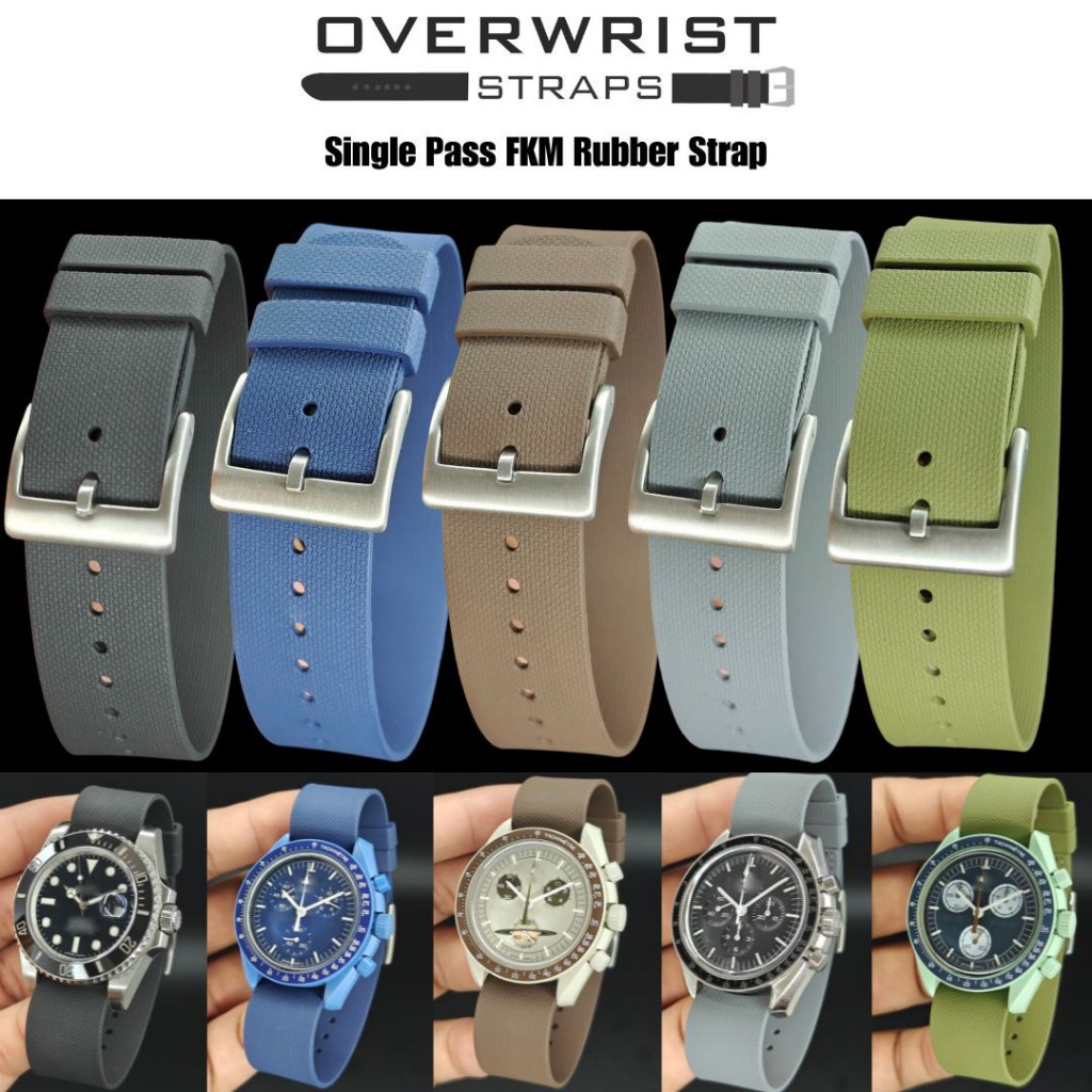 สายนาฬิกาแบบยางรุ่น Single Pass FKM Rubber Strap