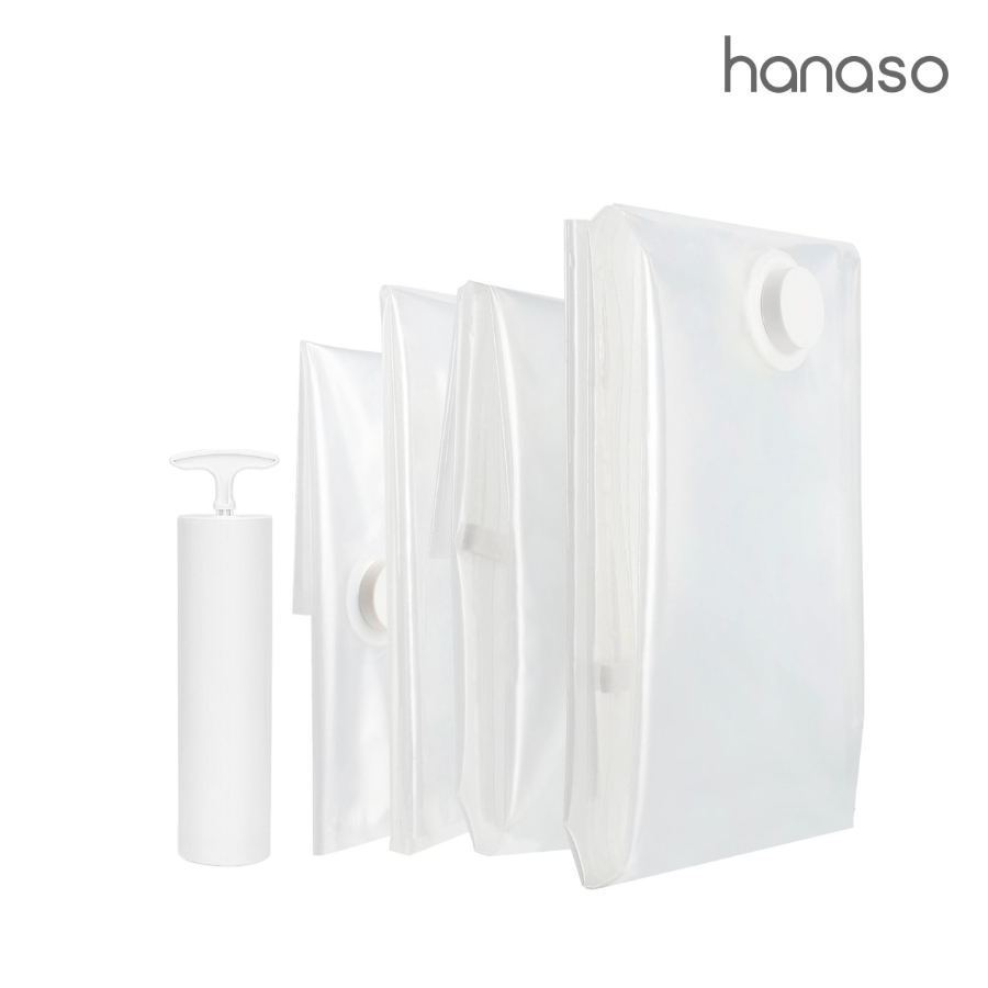 Hanaso ถุงสูญญากาศ1ถุง Storage Vacuum Bag ถุงเก็บผ้านวม มีวาล์ว ประหยัดพื้นที่ สามารถใช้งานซ้ำ