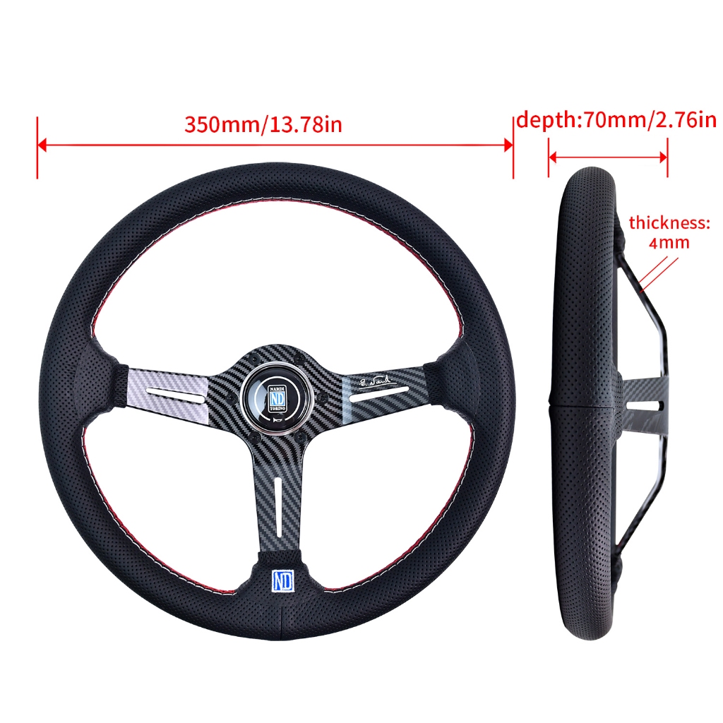 Nardi พวงมาลัยรถยนต์ หนังไมโครไฟเบอร์ เพิ่มความสปอร์ตให้กับรถใส่ได้กับรถทุกรุ่น แข็งแรงทนทาน ราคา ถูกที่สุด ดีลบีเคเค แกลเลอรีภาพที่ 2