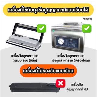 🌈ถุงสูญญากาศ ไนลอน🌈เรียบ2ด้าน (100 ใบ) ถุงซีลสูญญากาศ ใส่อาหาร NYLON Vacuum Bag