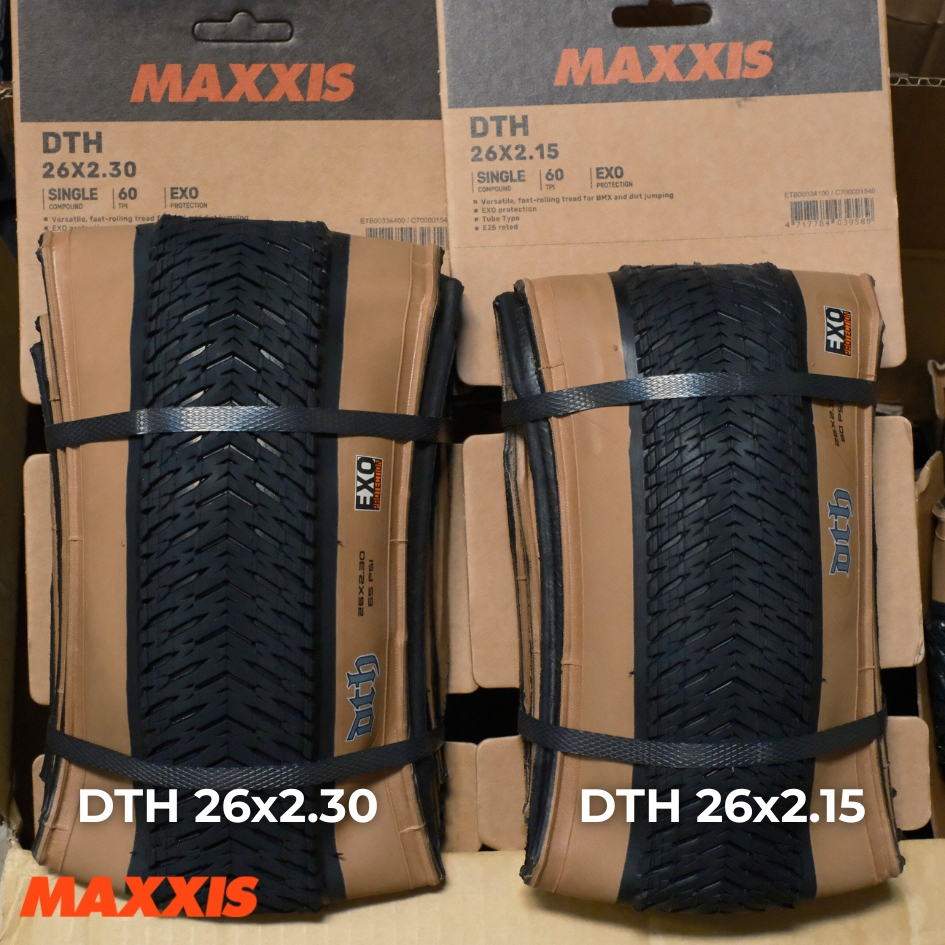 ยางนอกพับ MAXXIS รุ่น DTH 26x2.15 EXO ขอบแก้ว / 26x2.30 EXO ขอบแก้ว / 26x2.30 ขอบดำ