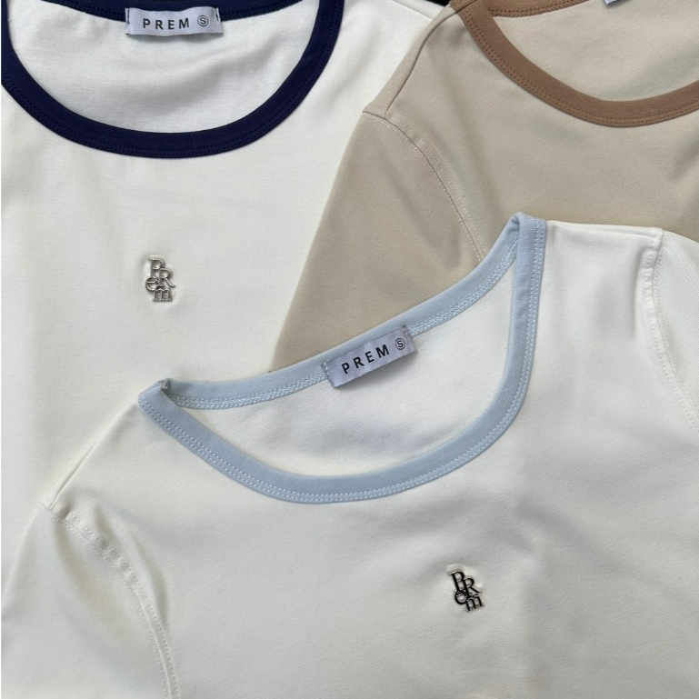 PREM เสื้อไอเนะ ผ้าคอตตอน แต่งขอบทูโทน อะไหล่สีเงิน #561 ราคา ถูกที่สุด ดีลบีเคเค แกลเลอรีภาพที่ 8