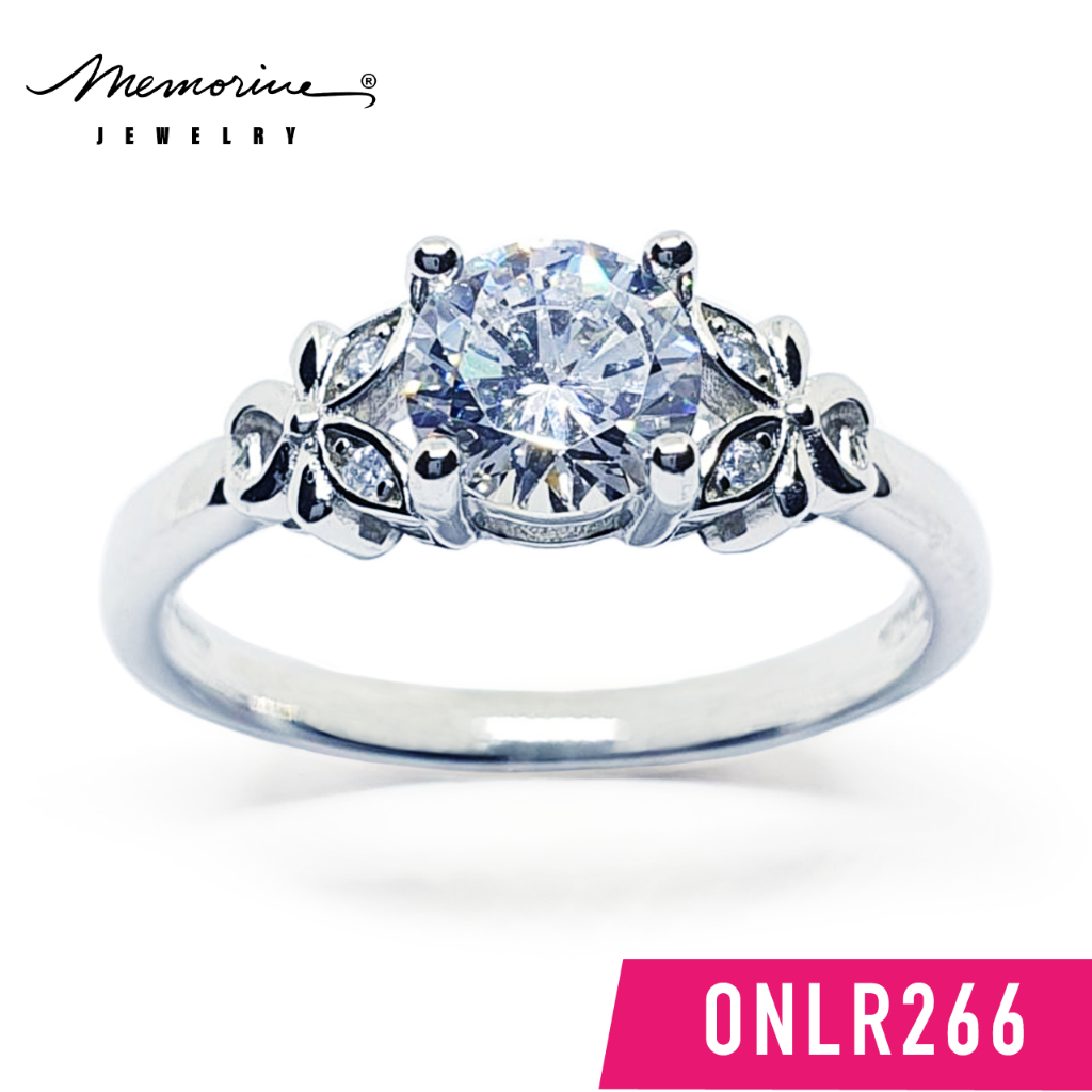 Memorine Jewelry แหวนเงินแท้ 925 ฝังเพชรสวิส (CZ) : ONLR266