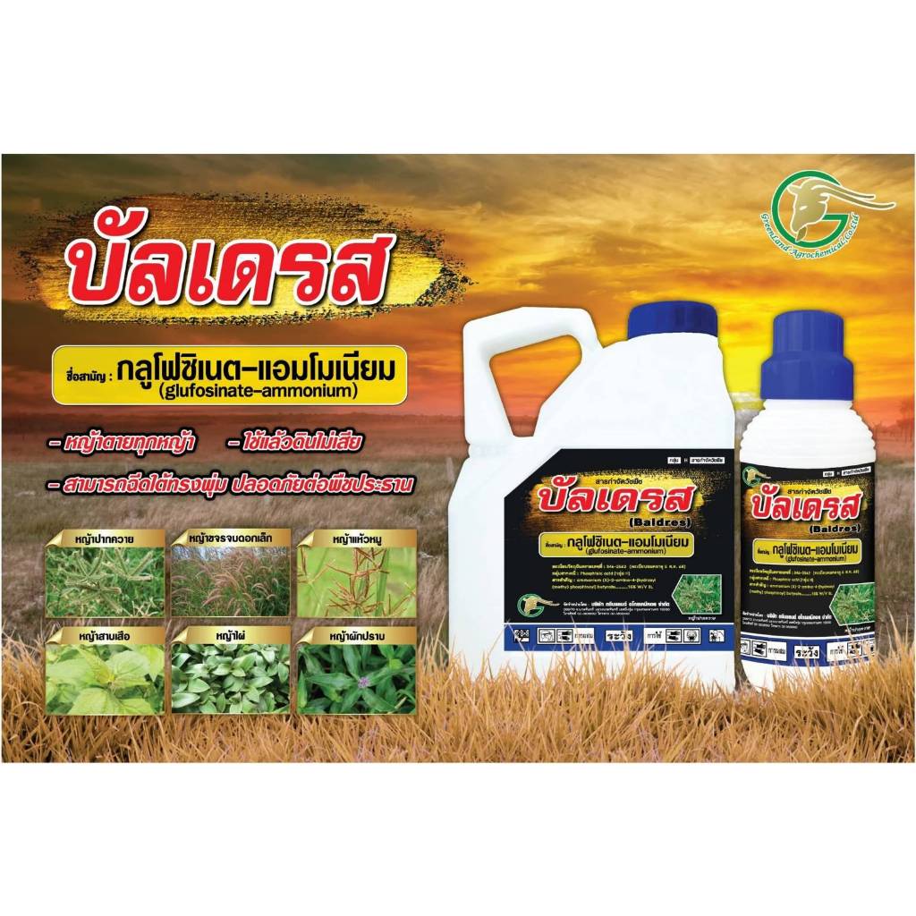 สูตรเข้มข้น บัลเดส 4ลิตร : ชื่อสามัญกลูโฟซิเนต15%W/VSL(หญ้าปากควาย/หญ้าสาบเสือ/หญ้าตีนกา/หญ้าตีนนก)