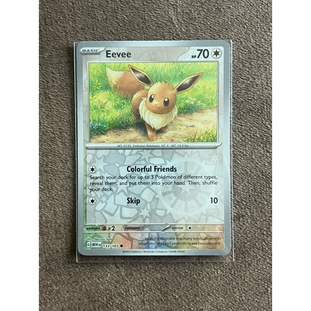 Pokemon card EN Eevee-Reverse Holo(MEW)
