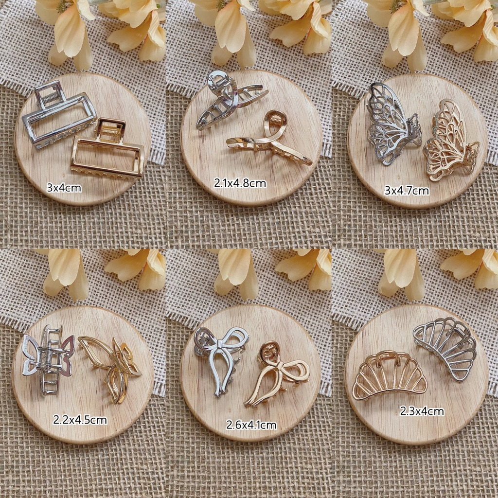 [3.8-4.8cm] กิ๊บหนีบผมแบบเหล็กตัวเล็ก กิ๊บหนีบผมครึ่งหัว สีเงิน สีทอง ราคาต่อ1ชิ้น