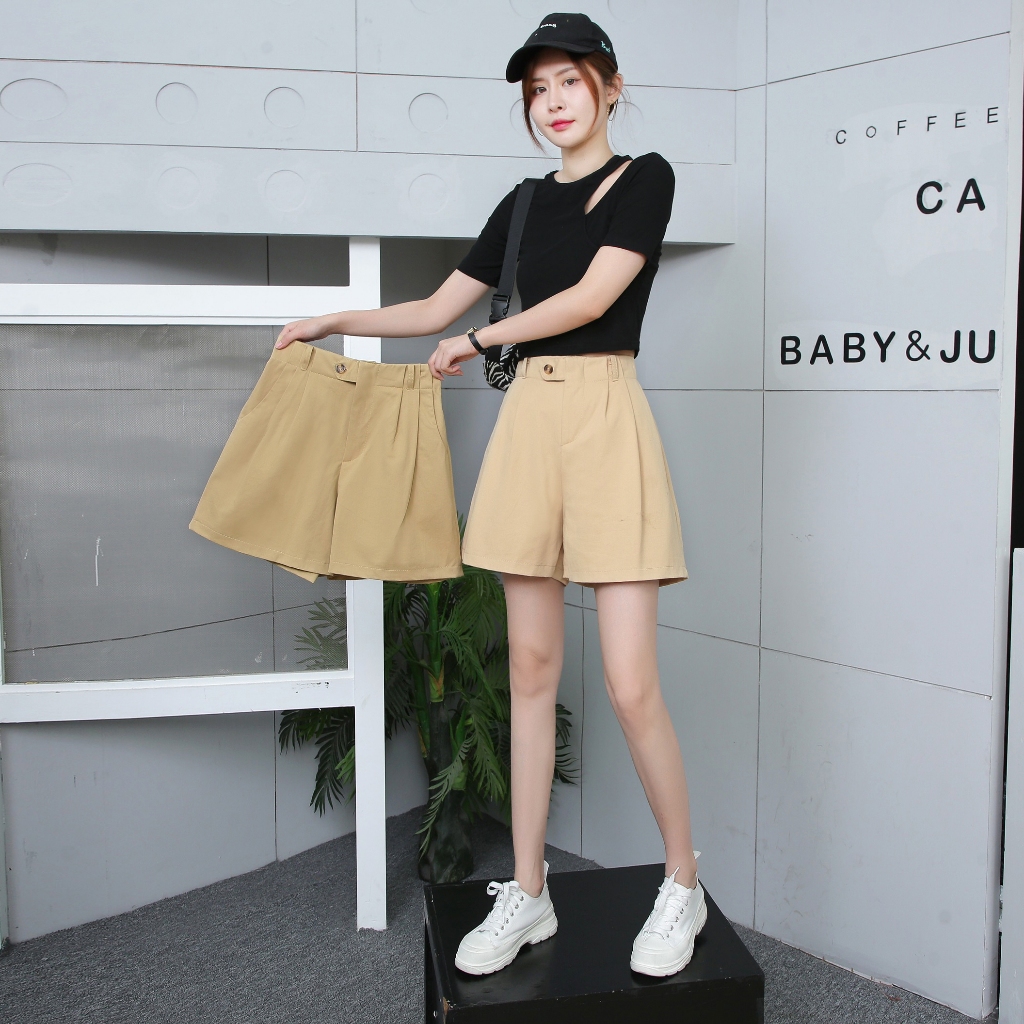 กางเกงขาสั้น ผ้าคอตตอน ระบายอากาศดี ใส่สบายทุกกิจกรรม-607#