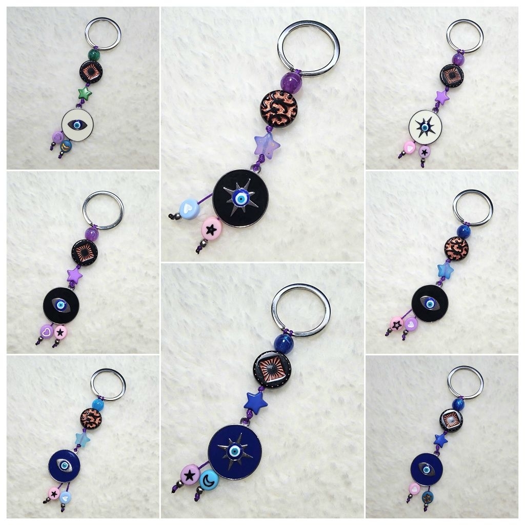 Keychain >> EVIL EYE 🧿 พวงกุญแจ ที่ห้อยมือถือ ที่ห้อยโทรศัพท์ | เครื่องราง ปกป้อง | ของขวัญปัจฉิม ha