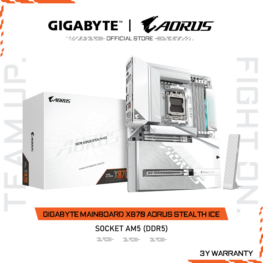 GIGABYTE MAINBOARD X870 AORUS STEALTH ICE เมนบอร์ด X870 A STEALTH ICE-1.0