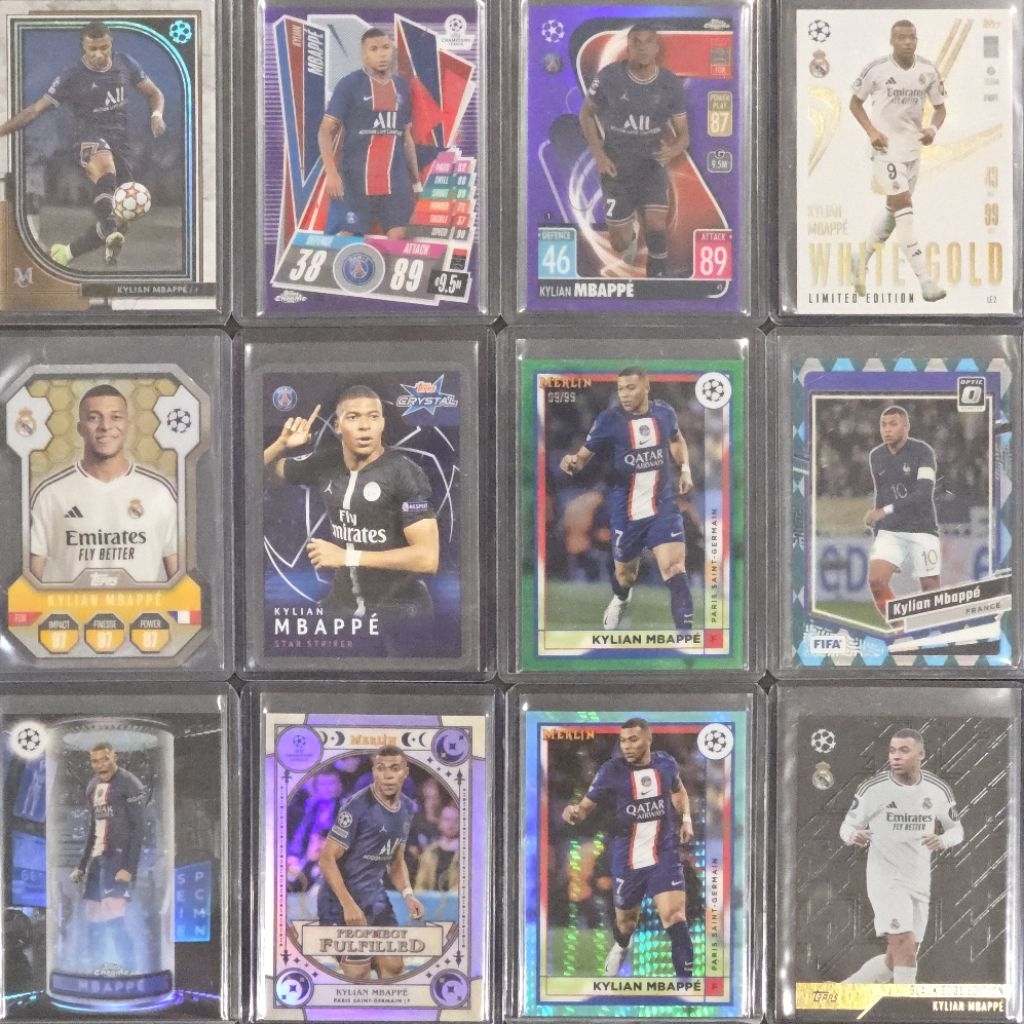 การ์ดบอล Kylian Mbappe ใบสี และ Insert