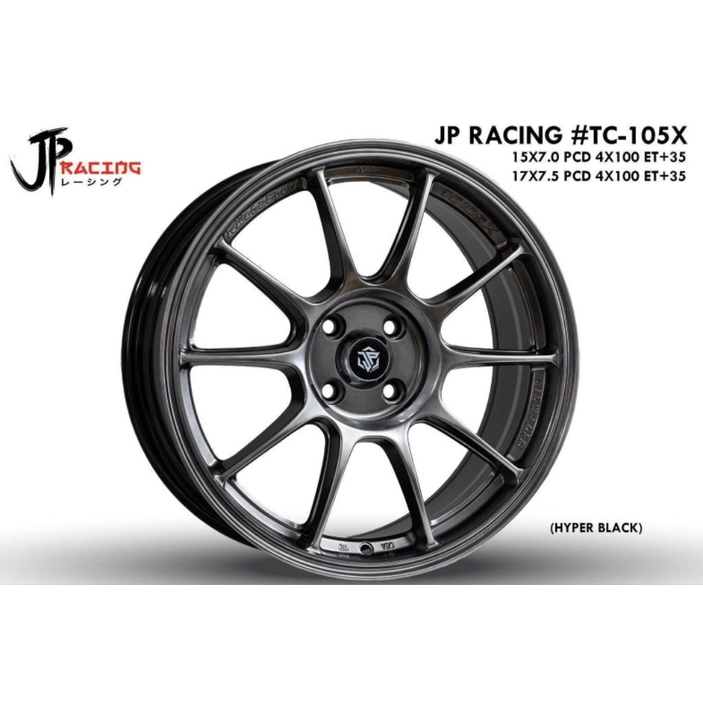 ล้อซิ่งTC105X ขอบ15 กว้าง7 ET35 4รู100(งานJP รับประกัน 1ปี)⭐