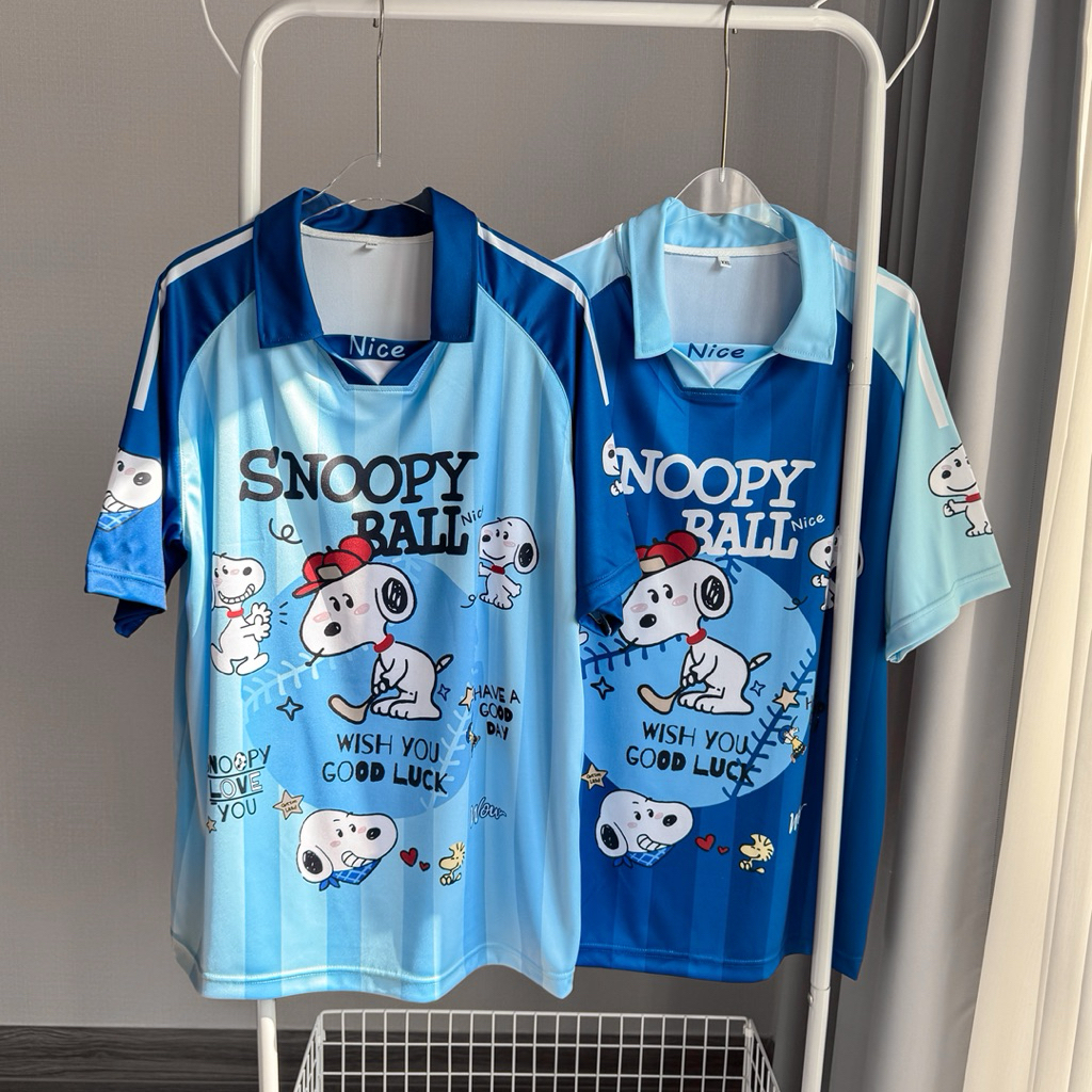 เสื้อยืดโอเวอร์ไซส์ Jersey ลายสนูปปี้ QL