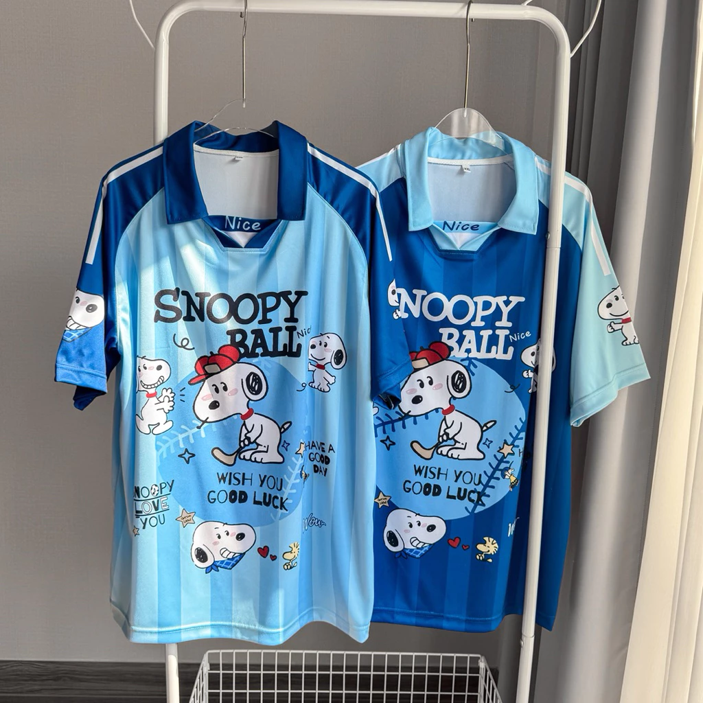 เสื้อยืดโอเวอร์ไซส์ Jersey ลายสนูปปี้ QL