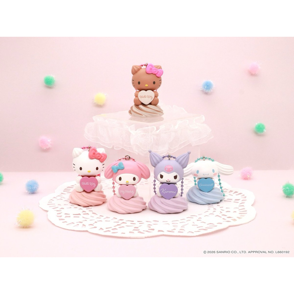 พวงกุญแจซานริโอ้ Sanrio whiped cream (พร้อมส่งในไทย) ของแท้นำเข้าจากญี่ปุ่น