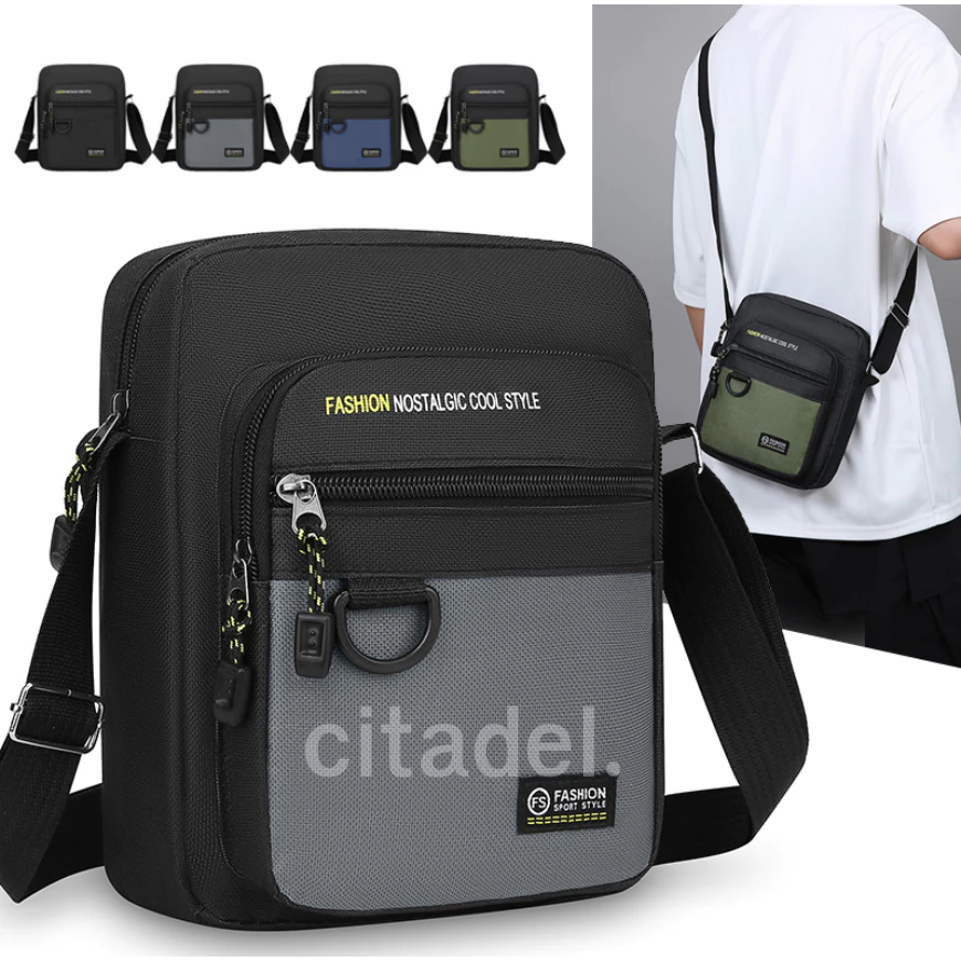 CITADEL กระเป๋าสะพายไหล่สำหรับผู้ชาย ฟังก์ชัน 4 ช่อง ซิป พกพาสะดวก พร้อมส่งในไทย มีบริการส่งด่วน Z-036