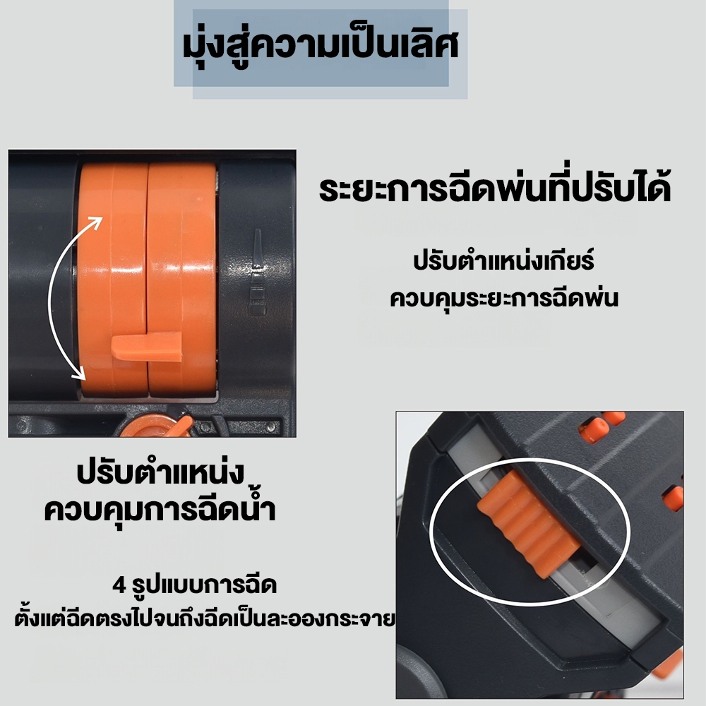 สปริงเกอร์สนามหญ้า หัวฉีดน้ำอัตโนมัติ สามารถปรับอัตราการไหลได้ การรดน้ำในสวน การรดน้ำและการบำรุงรักษา - รูปที่ 3