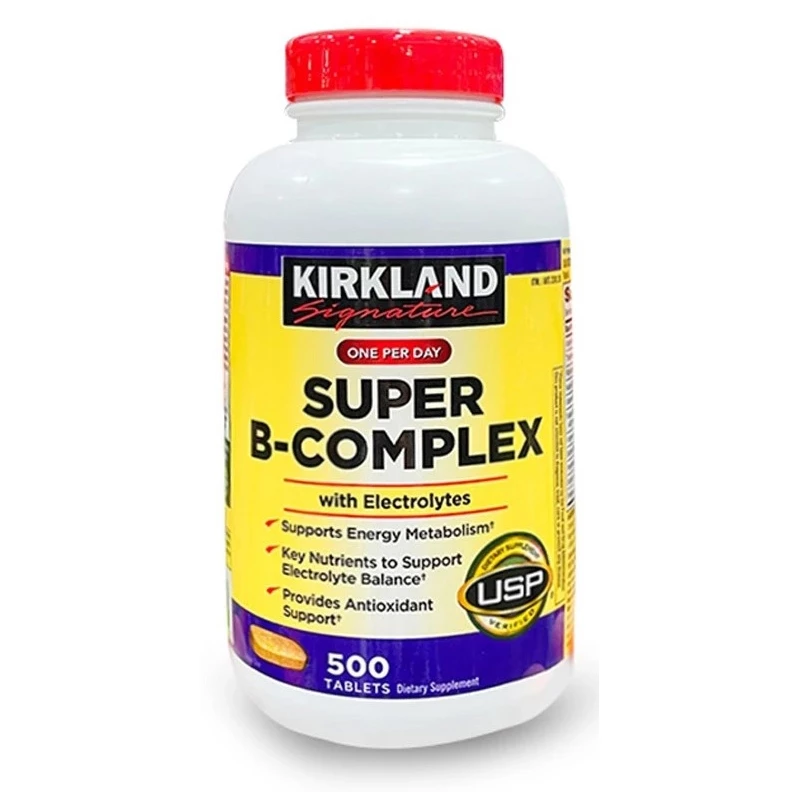 (Exp.02/2028)Kirkland Super B-Complex with Electrolytes 500 Tablets