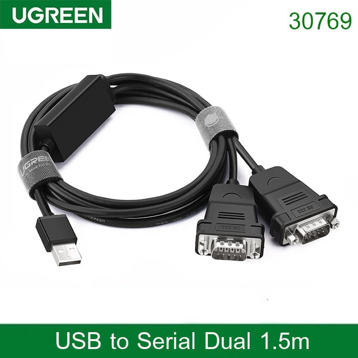 Ugreen 30769 Cable USB to 2 rs232 ( USB to Serial Dual) 1.5m