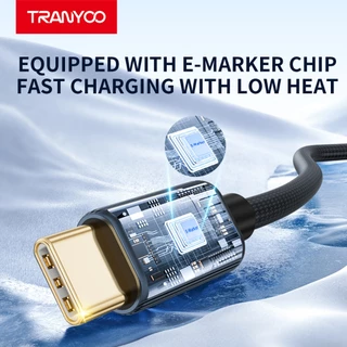 TRANYOO CC-7 สายชาร์จเร็ว Type-C กำลังไฟ 240W ความยาว 1.2 เมตร มาพร้อมชิป E-MARKER ในตัว รองรับการชาร์จเร็วสำหรับโทรศัพท