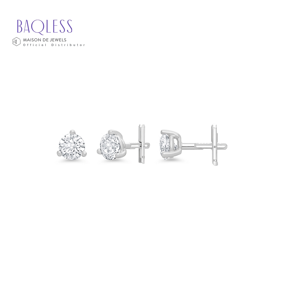 (PRE ORDER) Baqless (แบ็คเลส) - Honesty Earrings ต่างหูเงิน ทอง CZ ต่างหูไร้แป้น