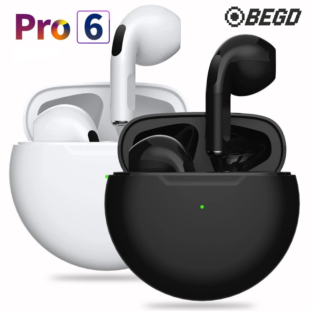 NEW PRO 6 TWSหูฟังบลูทูธ หูฟังบลูทูธไร้สาย หูฟังเกมส์บลูทูธ พร้อมกล่องชาร์จ เหมาะสําหรับ ไอโฟน ซัมซุง oppo vivo huawei