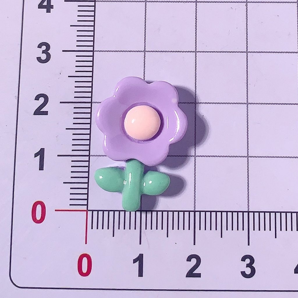 10 ชิ้น เรซิ่นดอกไม้สีม่วงพาสเทล Resin purple flowers รูปที่ 2