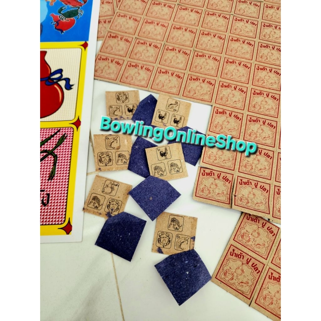 ชุดเกมส์กระดาน แผงเล็กน้ำเต้าปลาปูตราหัวสิงห์ พร้อมฉลากฉีกใบน้ําเต้า(180ใบ) กระดาษฉีกปูปลา ของเล่นสังสรรค์กับเพื่อน - รูปที่ 5