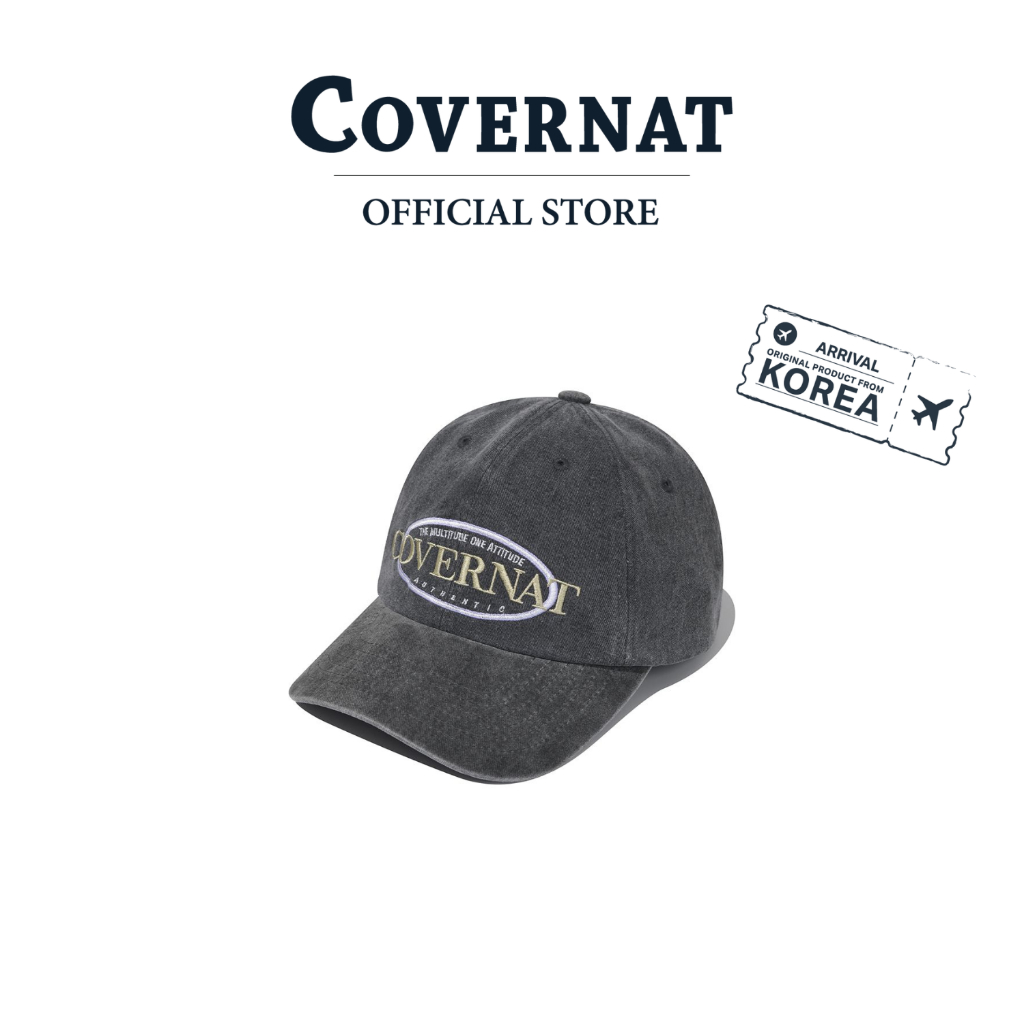 COVERNAT قبعة كاب Vintage Logo — رمادي