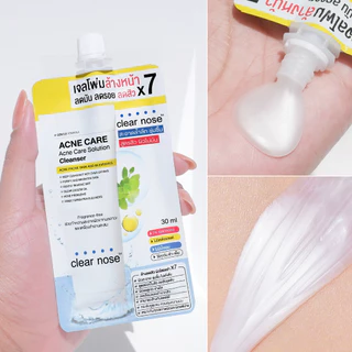 [โปรแรง]โฟมล้างหน้าเคลียร์โนส สีเหลือง Clear Nose Cleanser ผิวแพ้ง่าย แบบซอง 30ml 1ซอง(CNW1S)