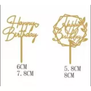 ป้าย Happy birthday ขนาดเล็ก แพค10ชิ้น ลอกฟิล์มออกก่อนใช้งาน