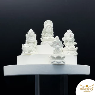 เซ็ทมหาเทพ 4 องค์ ผ่านพิธีแล้ว เสริมงาน เงิน ความสำเร็จ (พระพิฆเนศ + พระแม่ลักษมี + พระศิวะ + พระแม่อุมา) ฐานทอง