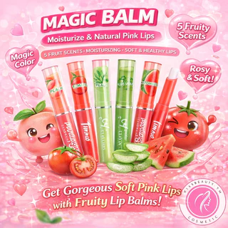 MAGIC BLAM ลิปบาล์มเพิ่มความชุ่มชื้นให้ริมฝีปาก มี 5 แบบให้เลือก มีกลิ่นหอม ให้เรียวปากอมชมพูดูธรรมชาติ สุขภาพดี