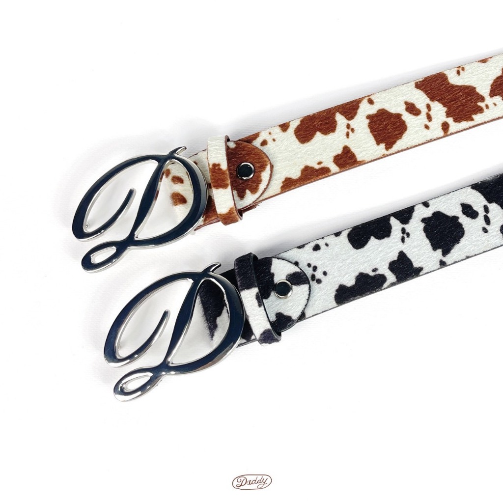 DADDY(SWC) | Daddy Cow Print Belt เข็มขัดหนัง ลายวัว สุดน่ารัก รูปที่ 7