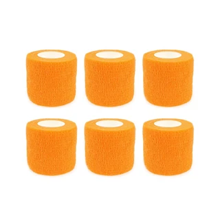 โคเเบน 5CM x 4.5M ผ้าล็อค เทปล็อค โคเเบน 6ชิ้น แบบยืดหยุ่น สำหรับกีฬา สีหลายสี ติดในตัว ส่งจากไทย