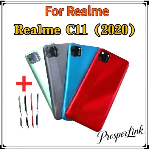 ฝาหลัง ( Back Cover ） Realme C11 2020 / RMX2185（ แถมปุ่มสวิตช์นอด + เลนส์กล้อง )