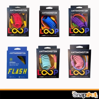 [พร้อมส่ง] ANTIMONSTER LOOP รองรับชาร์จเร็ว 240W Type C สายชาร์จแบบสปริง Fast Charging ของแท้ ออกใบกำกับภาษีได้
